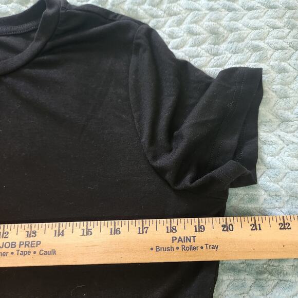 Shein Black Knit Ruffle Hem Midi Dress With Pockets Large/ XL Stretch - Picture 5 of 7